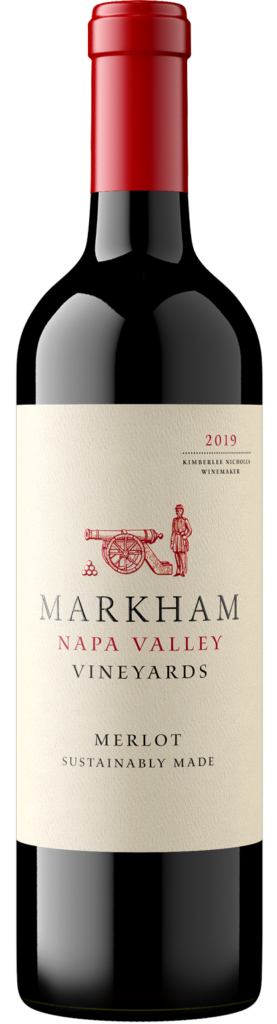2019 Markham Merlot Napa Valley Bottle Shot on transparent background