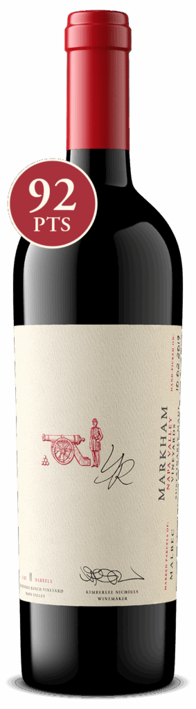 Bottle shot of Yountville Ranch Malbec with 92 point score icon