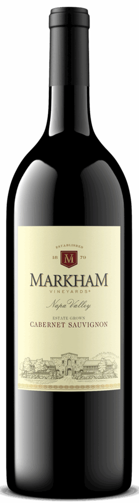 Bottle shot of Napa Valley Cabernet Sauvignon Magnum with old Markham label