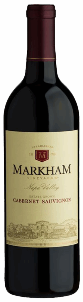 Bottle shot of Napa Valley Cabernet Sauvignon with old Markham label